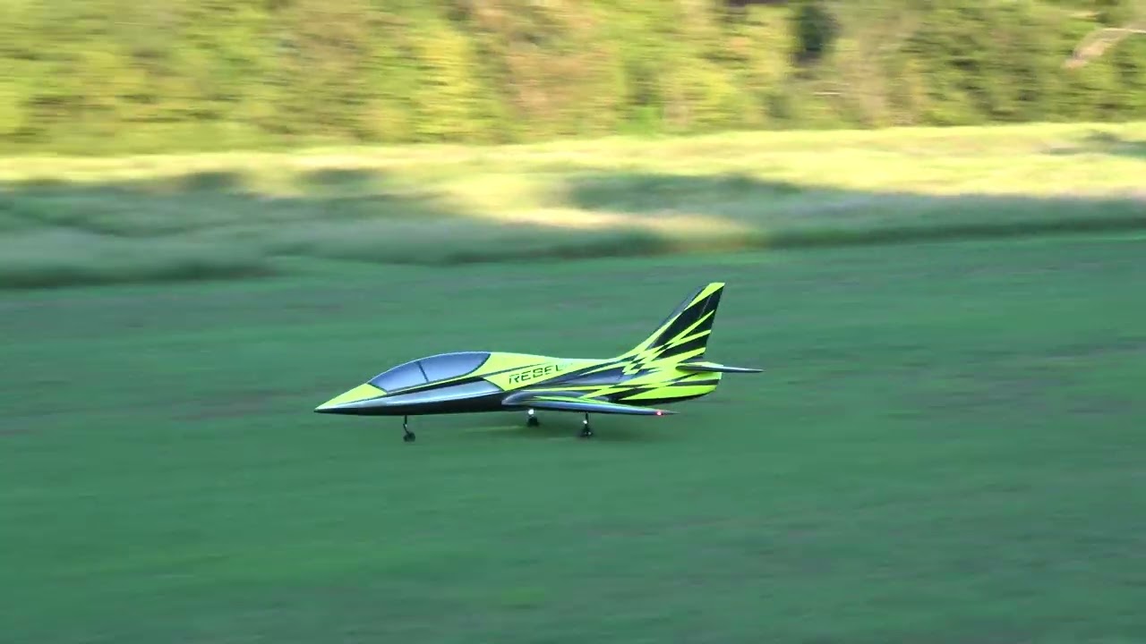 Carf Rebel Max, 250 Mammoth Turbine powered sport jet flown by Frank Gerard, guided by Jeti gear.