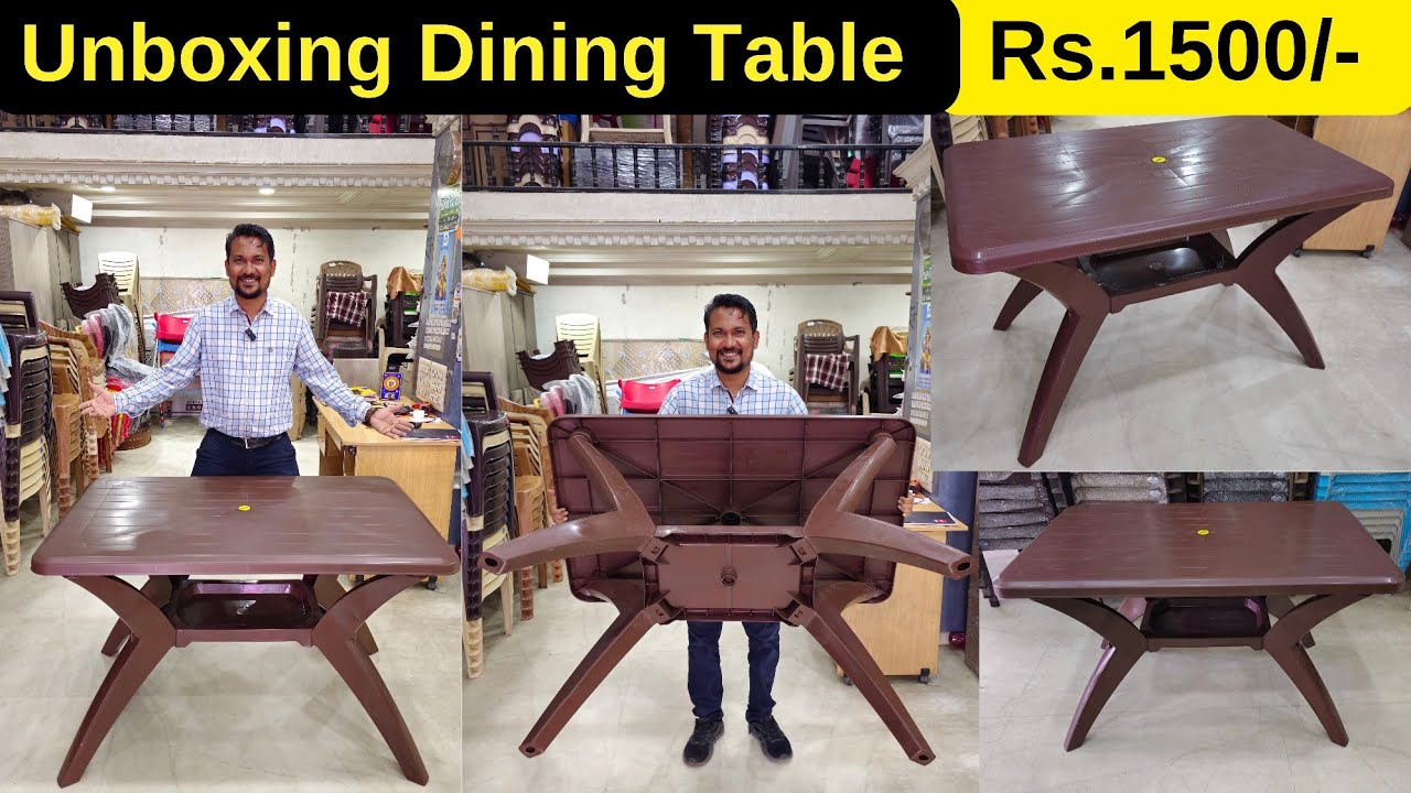 प्लास्टिक डाइनिंग टेबल रिव्यु! Unboxing Saral Dining Table Review With Price!