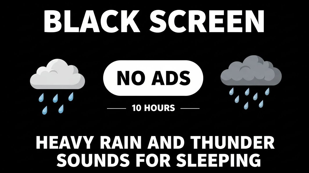 Rain on Car Sound for Sleeping BLACK SCREEN | Sleep and Relaxation - Dark Screen - Nature Sounds