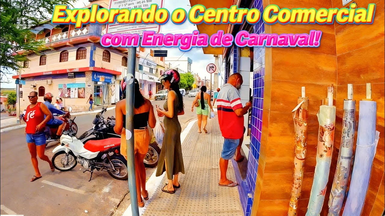 Explorando o Centro Comercial com Energia de Carnaval!
