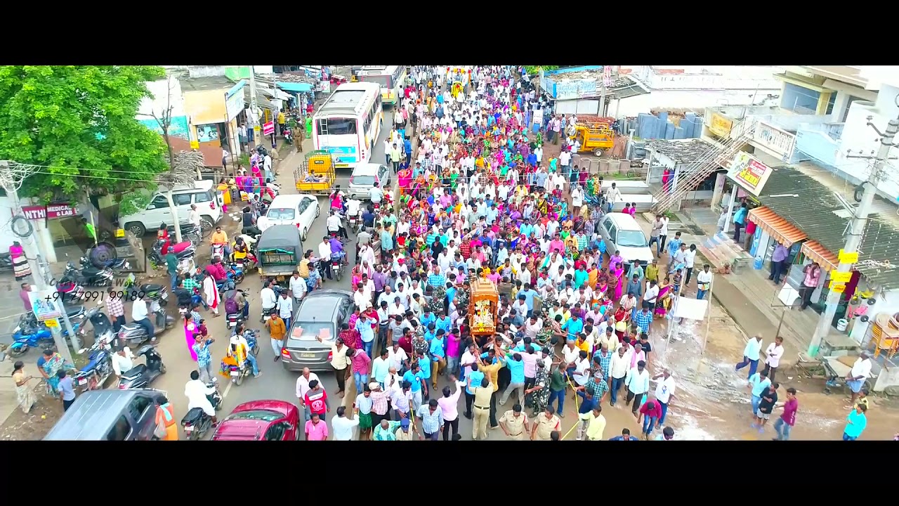 Carmel Matha festival 2018 july 16th. (completely drone Video)  Phirangipuram. Guntur Dt.