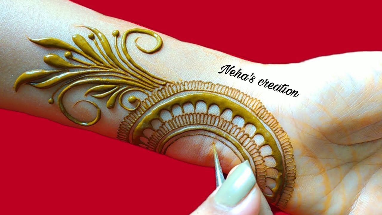 Latest stylish easy Arabic Mehndi design ll New pattern Mehandi design l Henna tattoo for front hand