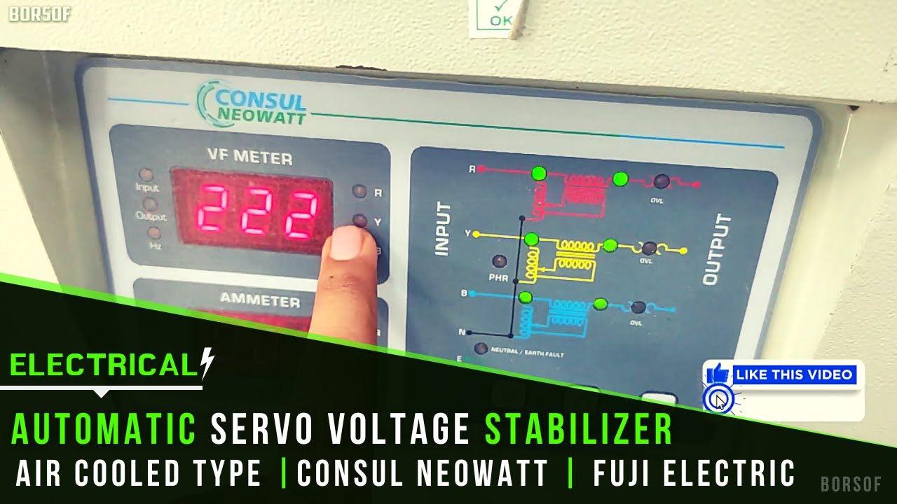 Automatic Air Cooled Servo Voltage Stabilizer Overview | 15KVA | Consul Neowatt | Fuji Electric