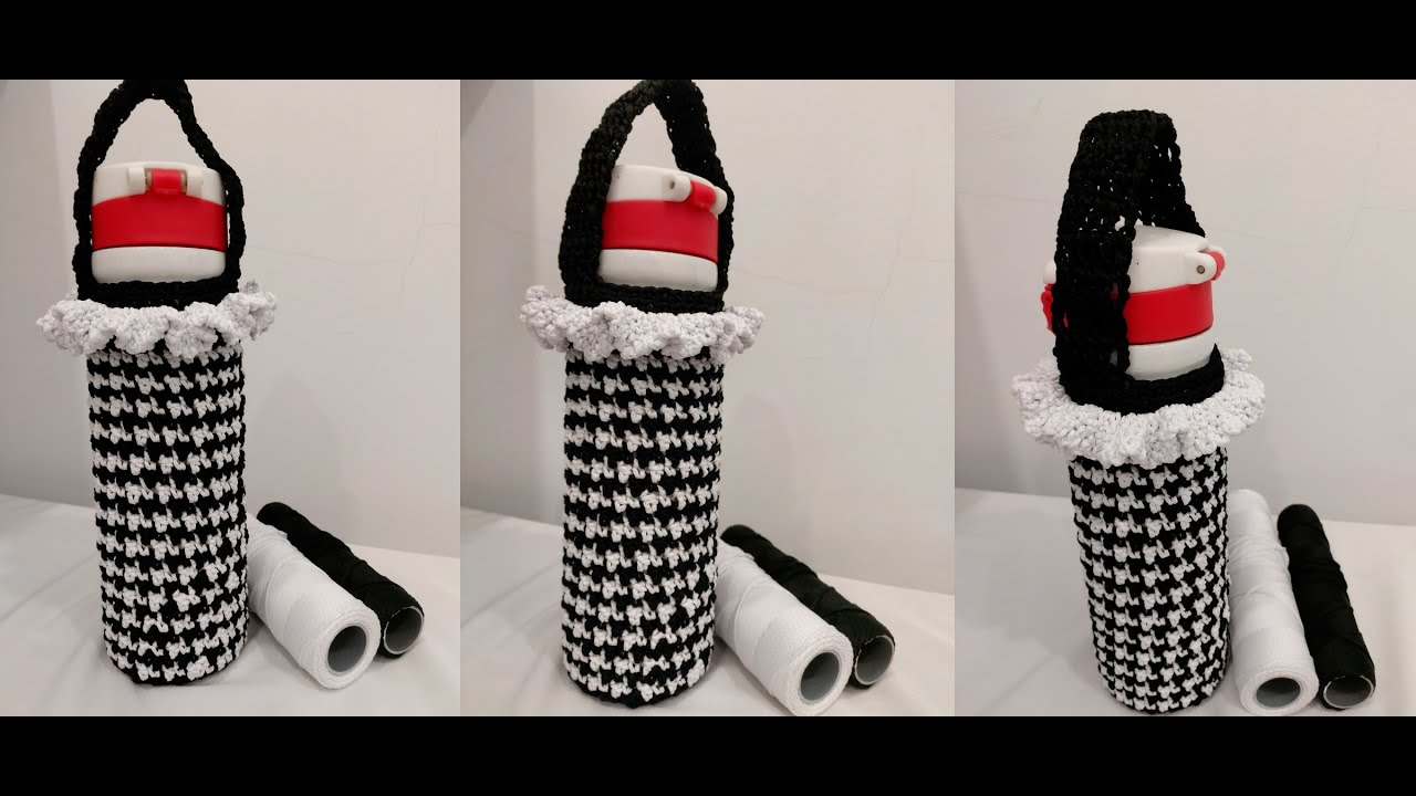 #105.[Easy Crochet]/Hướng-dẫn-móc-túi-đựng-bình-giữ-nhiệt-loại-500ml-Cute-pho-mai-que.