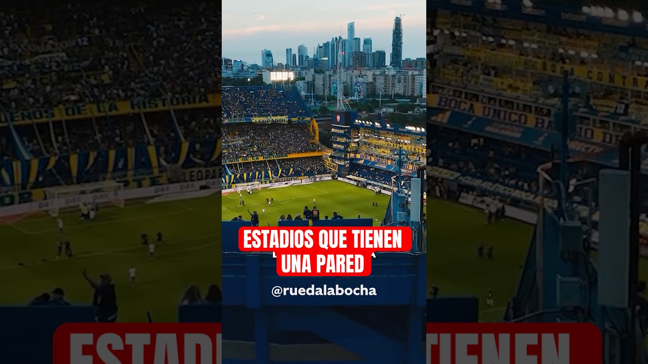 🏟️ ESTADIOS que tienen UNA PARED 🧱 #futboleros #estadios #argentina #futbolargentino #shorts
