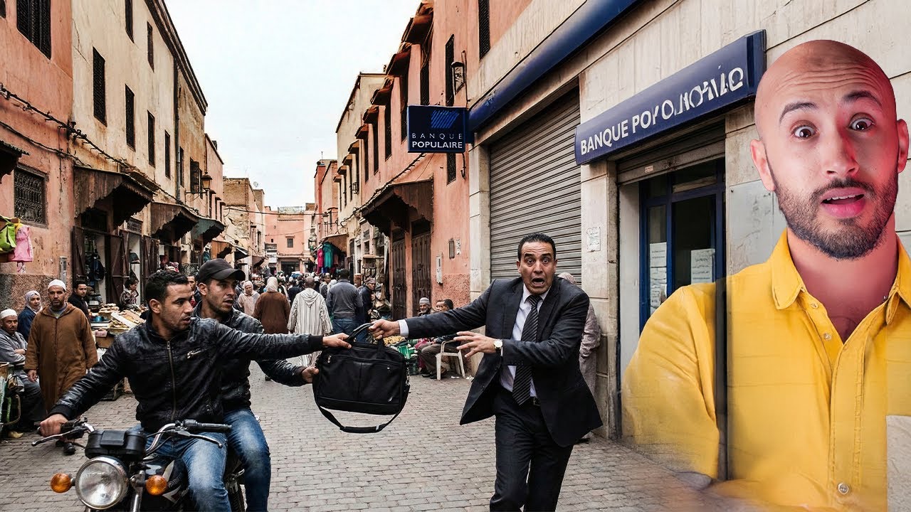 وسط زنقة شعبية🔥غادي يشفرو الصّاك ديال واحد خارج من البنك⁉️🥹