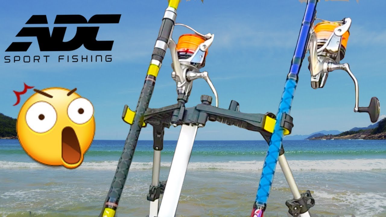 SECRETÁRIA de PESCA de PRAIA para 2 VARAS - SPIDER RS-713 ADC Sport Fishing - SURFCASTING
