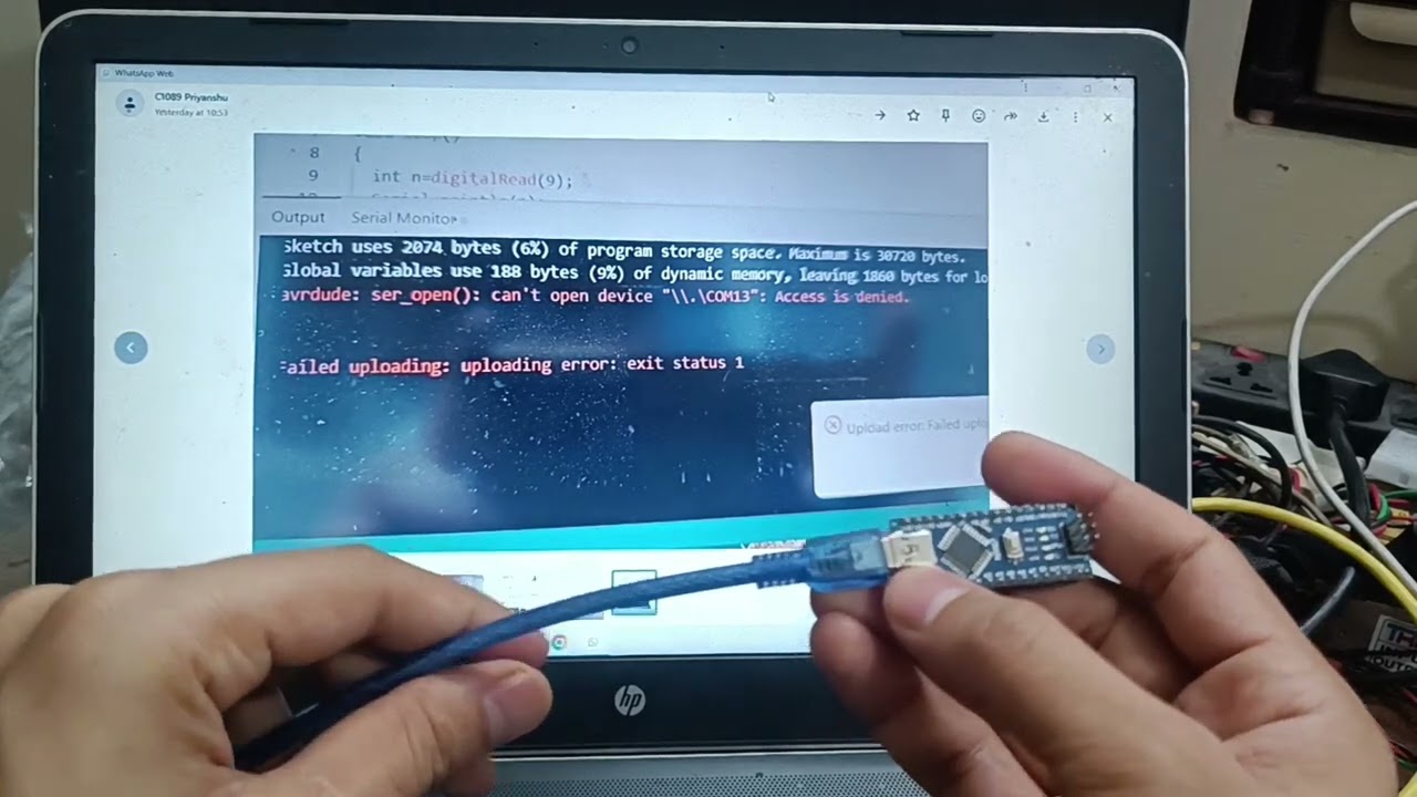 avrdude: ser_open(): can't open device 