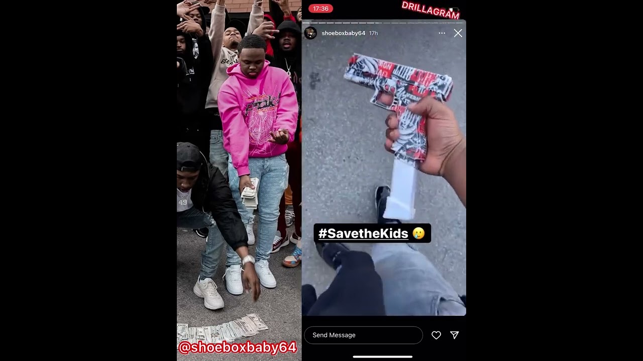 Kids in O Block Chicago got toy guns with switches 😳😬💯🔫