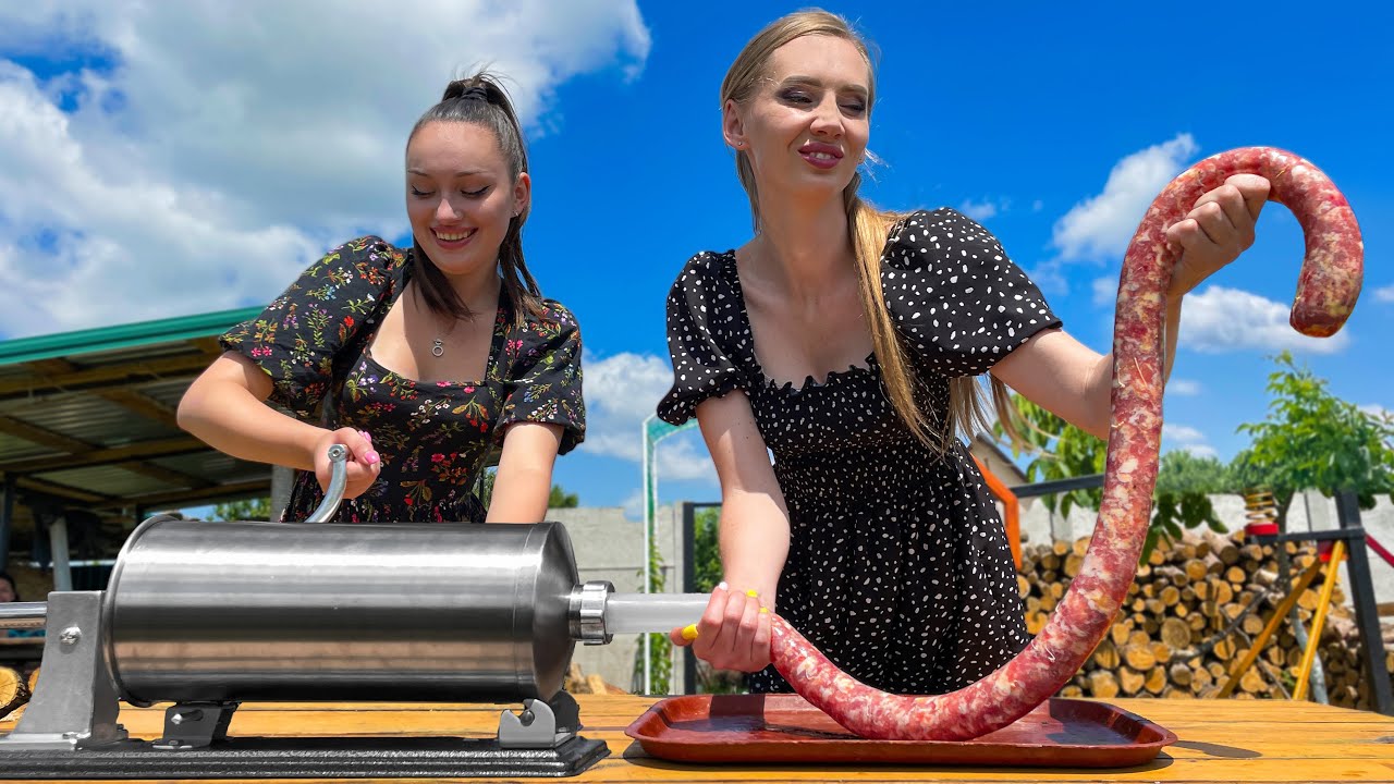 Homemade Sausage Made By Beautiful Girls! Long And Thick Yummy
