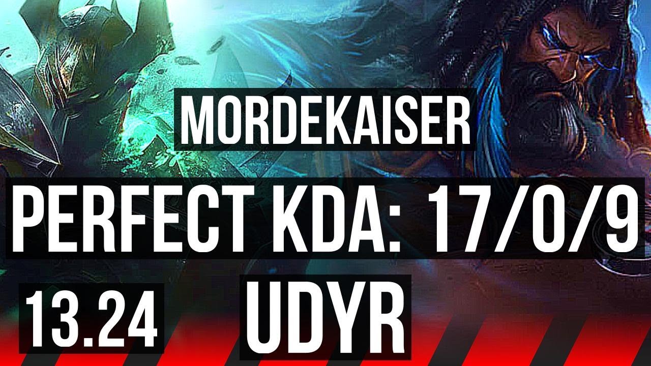 MORDEKAISER vs UDYR (TOP) | 17/0/9, Rank 5 Morde, Legendary, 8 solo kills | KR Master | 13.24