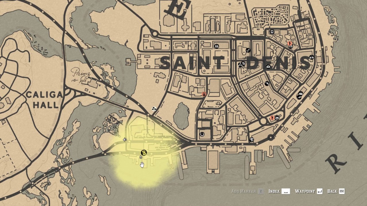 Red Dead Redemption 2 Online SAINT DENIS Port Antique alcohol Location