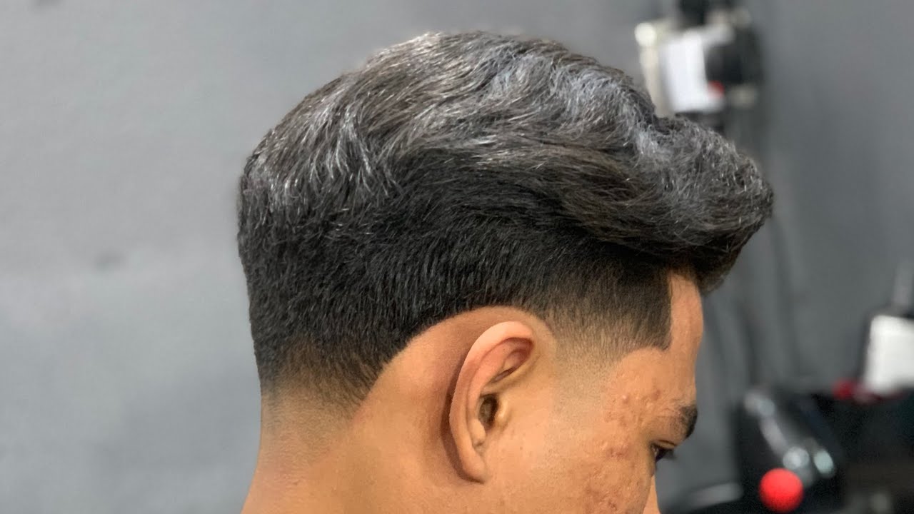 Taper fade rambut belah tenggah tutorial untuk pemula , sanggat MUDAH