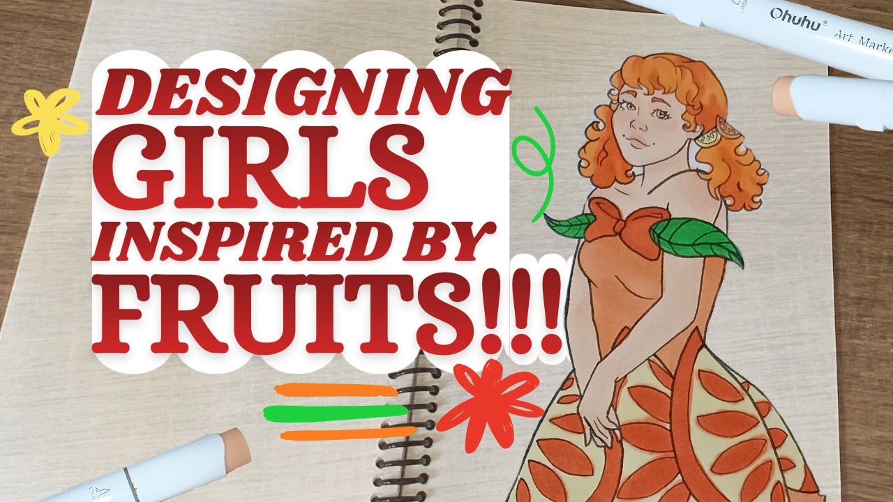 TRANSFORMING FRUITS INTO GIRLS?!! | DRAW WITH ME (soft spoken asmr)