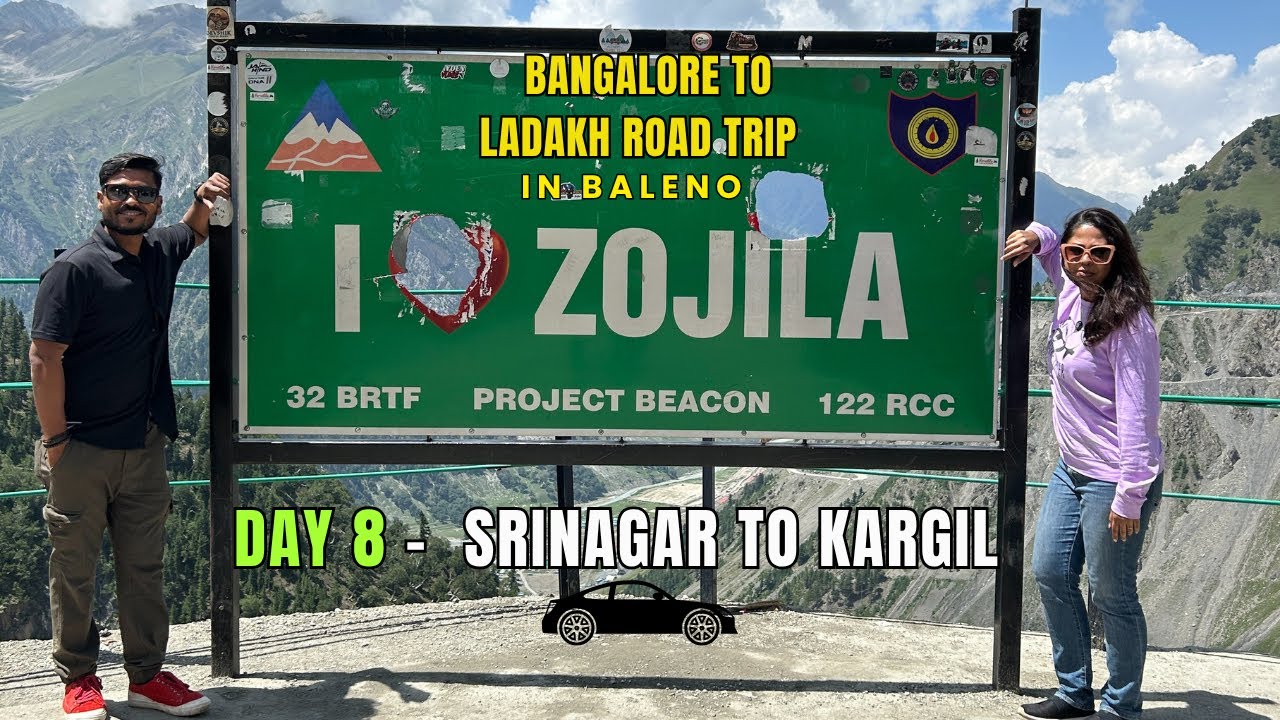 Bangalore to Ladakh Road Trip 2025 in Baleno | Day 8 – Srinagar to Kargil🚙