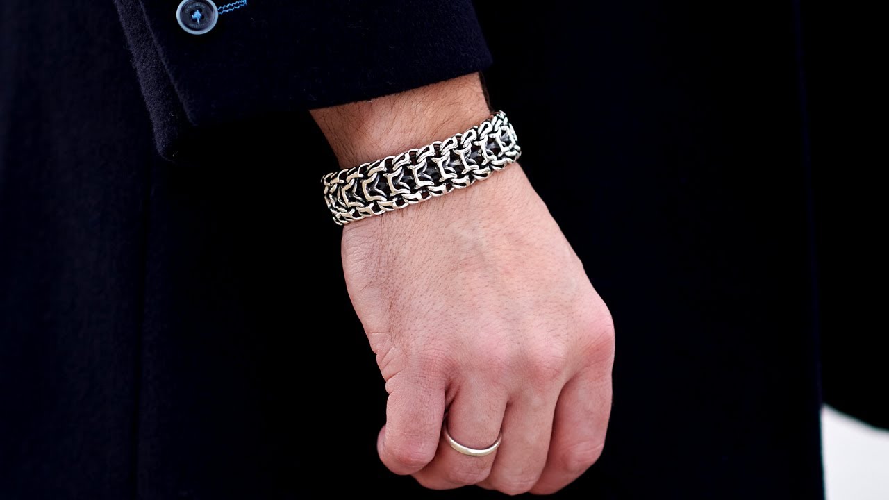 Heavy Sterling Silver Emperor bracelet 20 mm