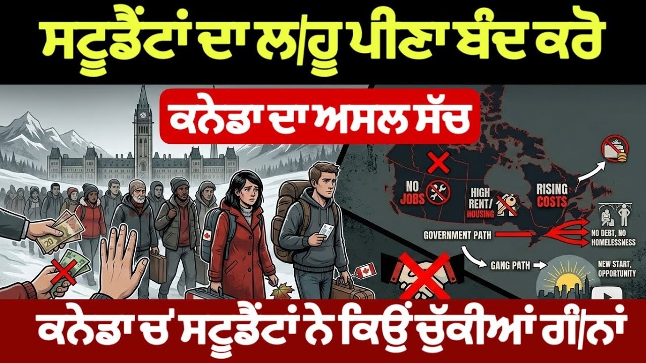 ਕਨੇਡਾ ਚ’ ਸਟੂਡੈਂਟਾਂ ਨੇ ਕਿਉਂ ਚੁੱਕੀਆਂ ਗੰ/ਨਾਂ, ਕਨੇਡਾ ਦਾ ਅਸਲ ਸੱਚ ਆਇਆ ਸਾਹਮਣੇ