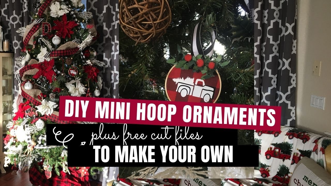 DIY Embroidery Hoop Christmas Ornaments