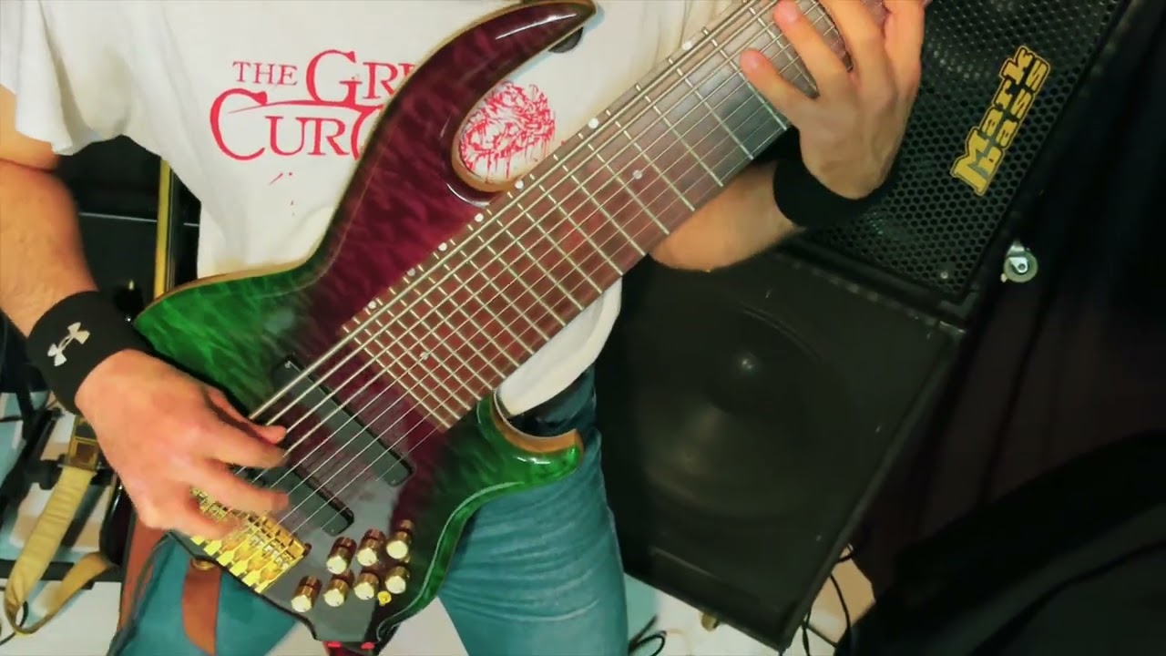 9 string Conklin bass playthrough of Prick of Misery by Three Points of Madness