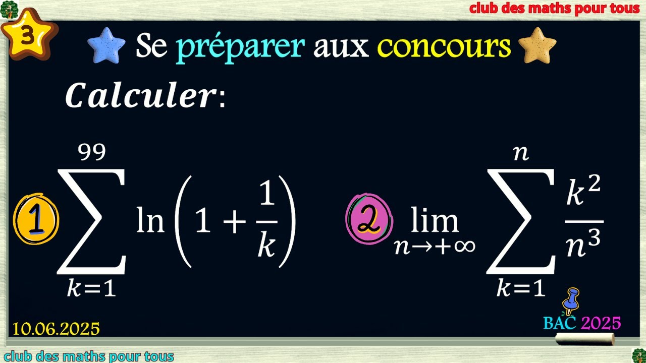 Se préparer aux concours: calculer la limite d'une somme + somme télescopique!!