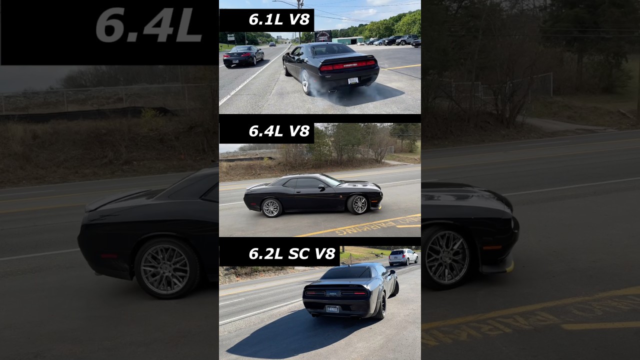 Dodge Challenger 6.1L vs 6.4L vs 6.2L HEMI V8!