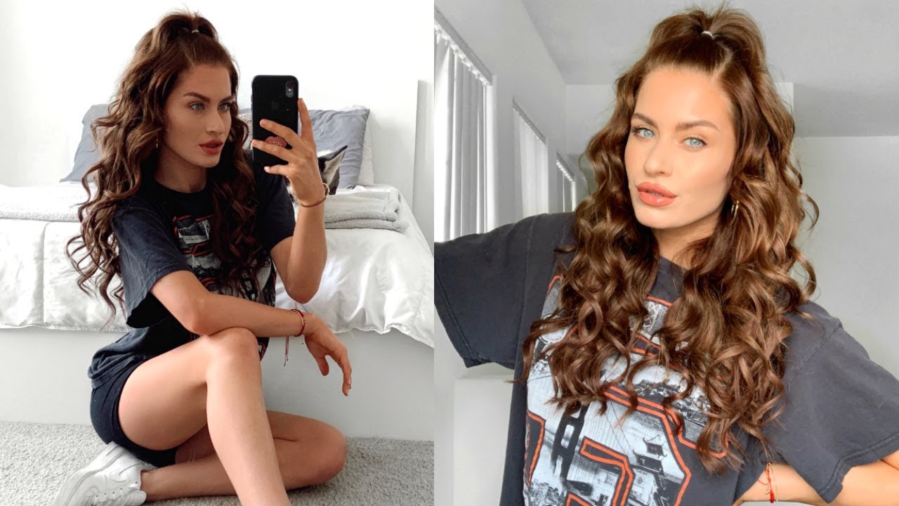 Voluminous Curly Half Up - Half Down | Hair Tutorial