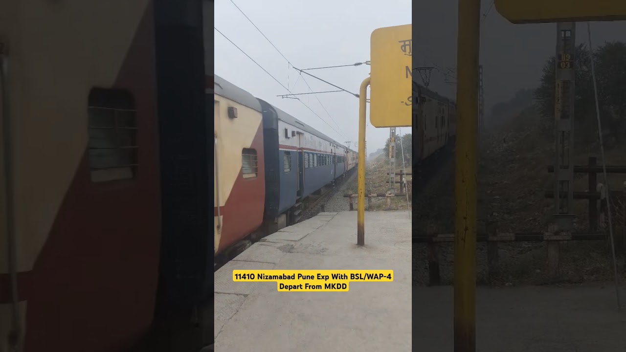 11410 Nizamabad Pune Exp With BSL/WAP-4 Depart From MKDD