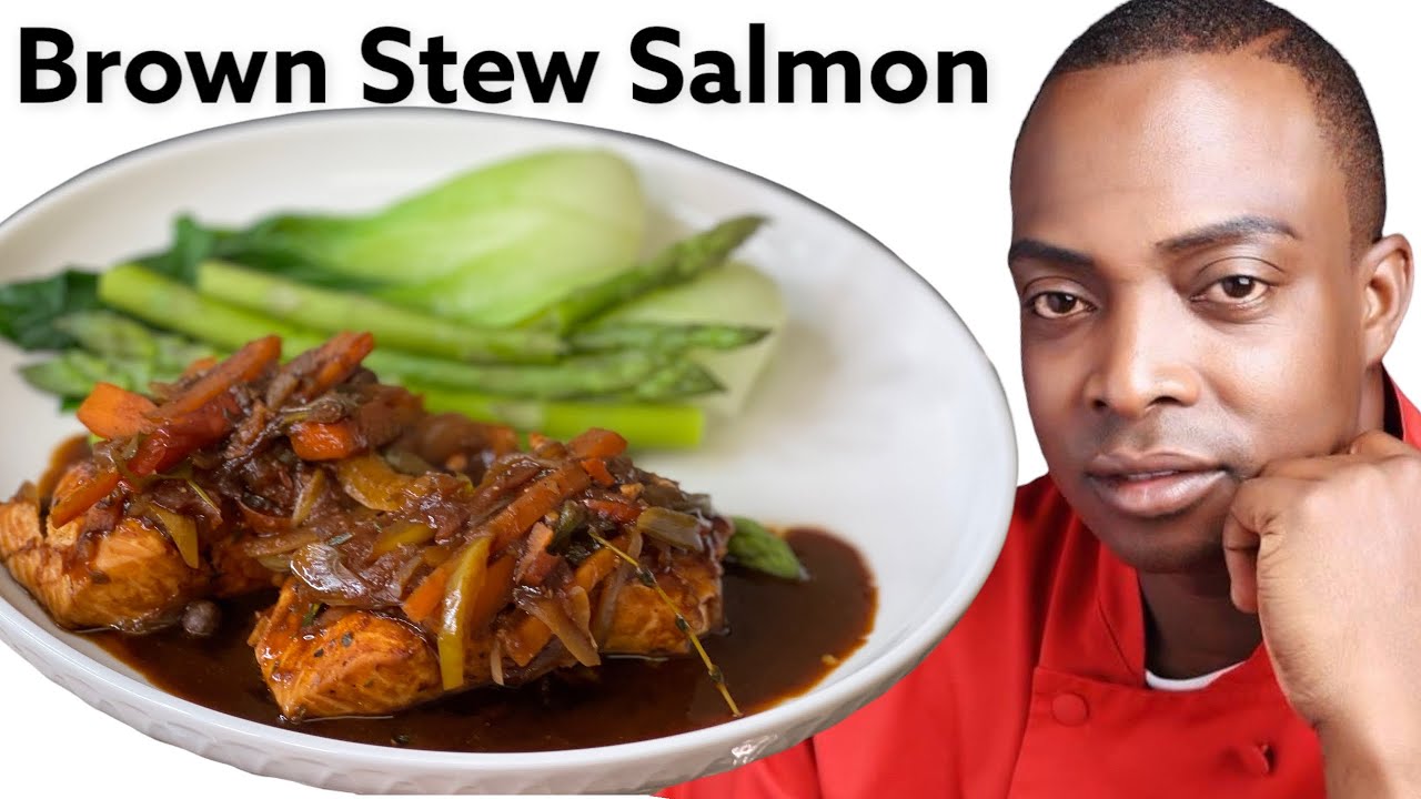 How restaurant make Jamaican style brown stew salmon!