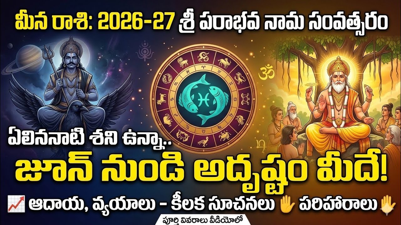 మీన రాశి ఫలితాలు || ఉగాది రాశి ఫలితాలు || పరాభవ నామ సంవత్సరం || 2026-27