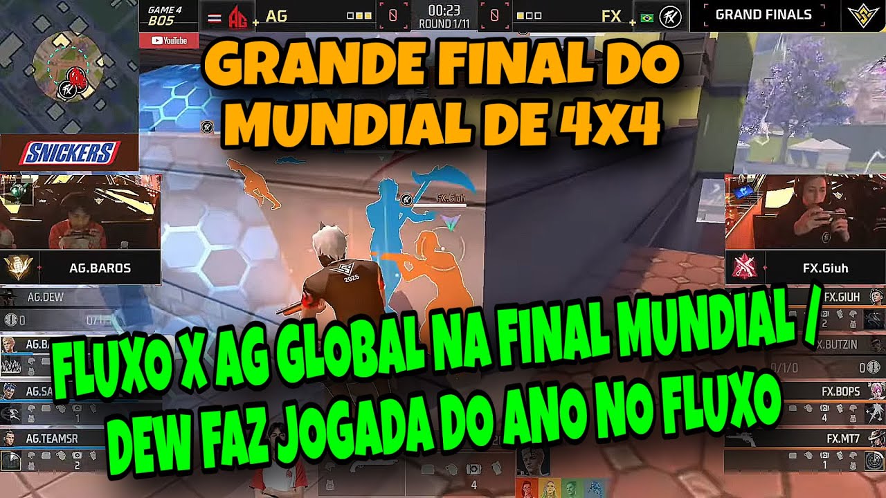 4x4 MUNDIAL FLUXO X AG GLOBAL / JOGADOR DA AG FAZ MELHOR JOGADA DO ANO E FLUXO PIPOCA NA FINAL