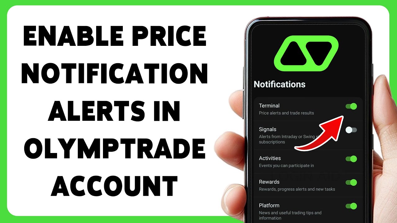 How To Enable Price Notification Alerts In OlympTrade Account 2025 | Set Custom Price Alerts