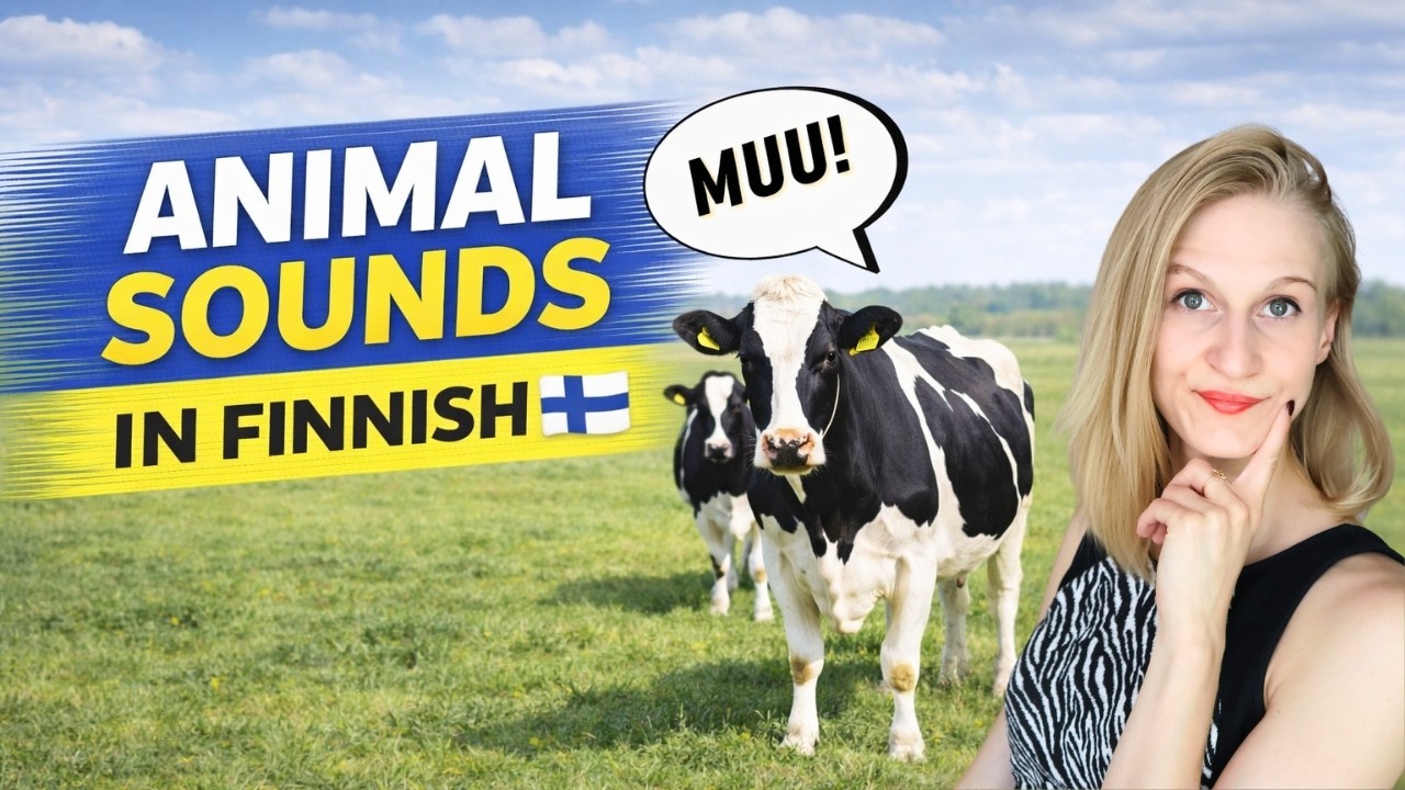 Finnish Farm Animals and animal sounds (Easy Finnish)