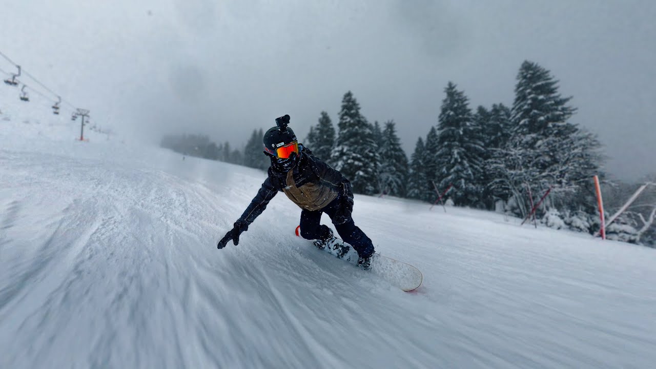 ICH BIN AM SNOWBOARDEN!