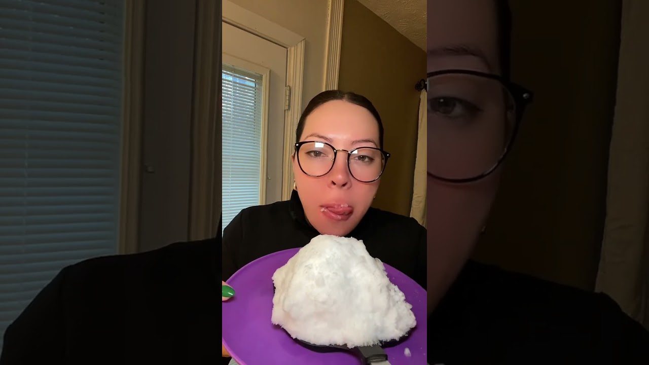 Eating a freezer frost chunk