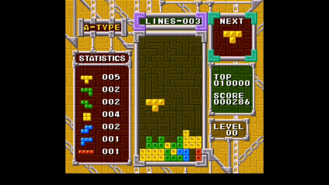 Tetris & Dr Mario - Super Nintendo - Tetris gameplay