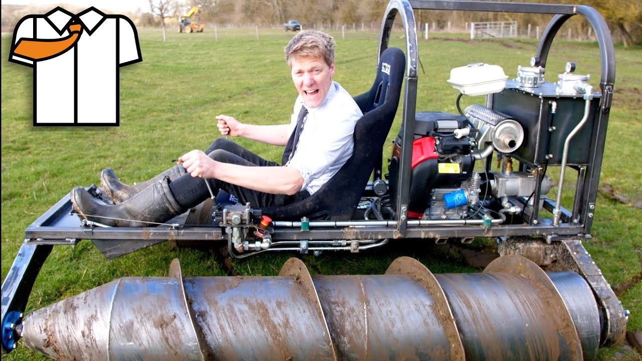Homemade Screw Tank Test Drive