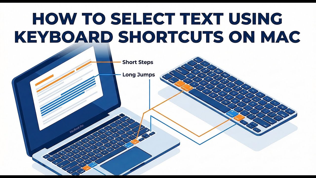 How To Select Text With Keyboard Shortcuts On Mac (For Beginners) ✅
