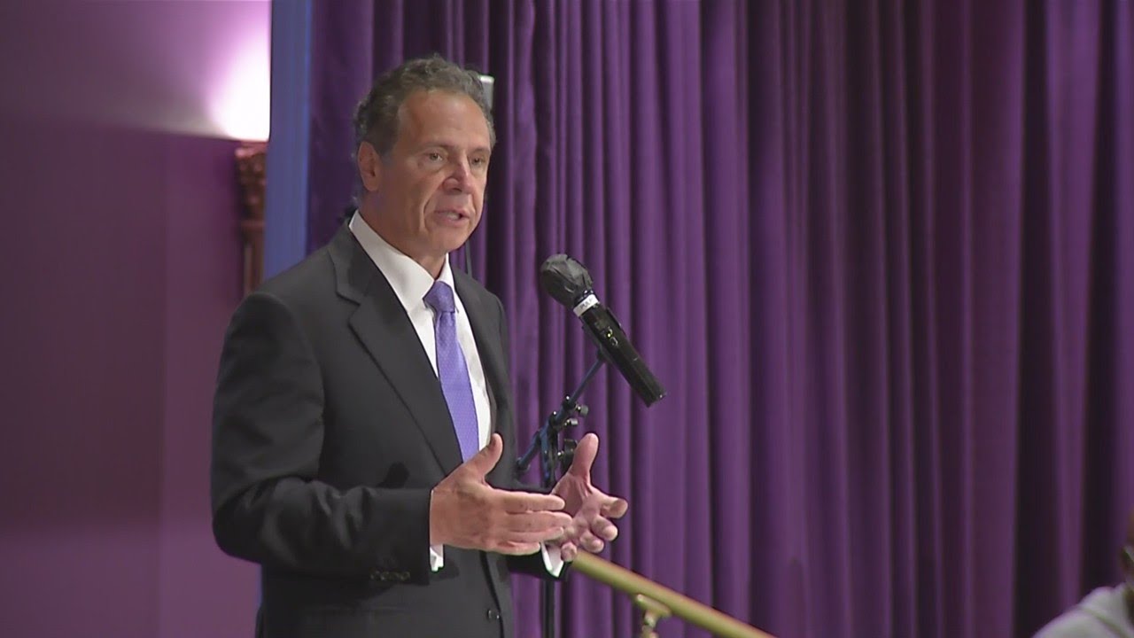 Former Gov. Andrew Cuomo speaks to congregation at True Bethel Baptist Church