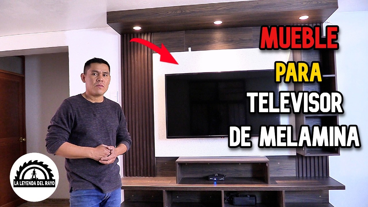 🔥 &iexcl;AS&Iacute; se HACE un MUEBLE de TV MODERNO! &ndash; Construcci&oacute;n con MELAMINA 18mm 🛠️📺