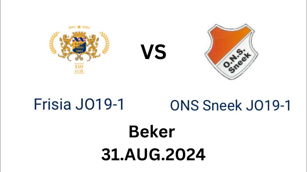 L.A.C Frisia 1883 JO19-1 vs ONS Sneek JO19-1 (Beker 31.Aug.2024)