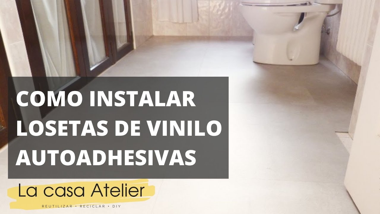 COMO RENOVAR EL SUELO DEL BAÑO CON LOSETAS DE VINILO AUTOADHESIVAS
