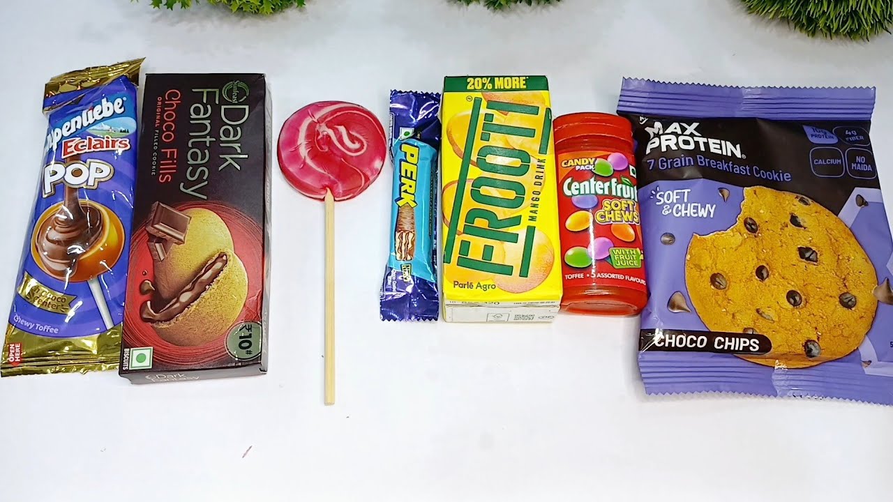 ASMR Most Popular Candys / some lots of colorful rainbow lollipop candy / unpacking chocolate eat
