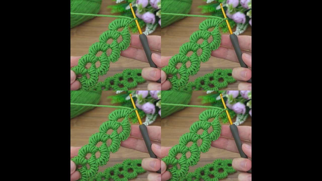 🌿 &ldquo;Stunning Crochet Leaf Lace Pattern &ndash; Easy & Satisfying Tutorial!&rdquo;