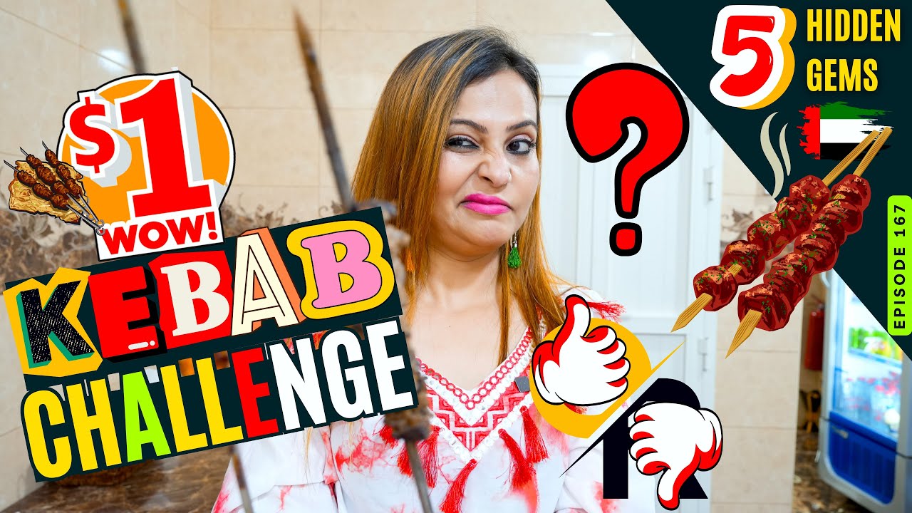 $1 Kebab Eating Challenge at Dubai’s oldest Kebab Shops - Best and cheapest Kebab ever had in Dubai