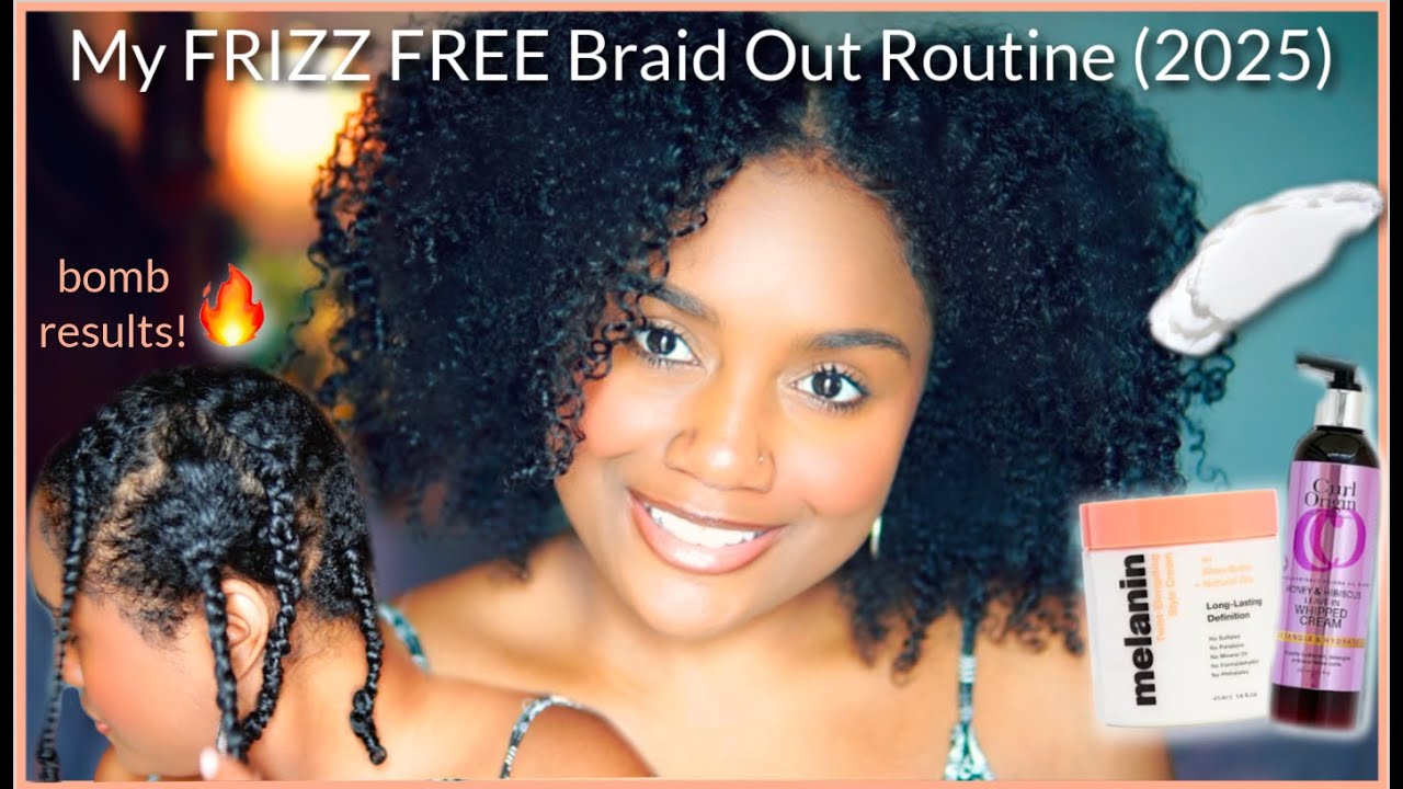 My Frizz Free Braid Out Routine on High Porosity Hair (2025) l Top Products in Action