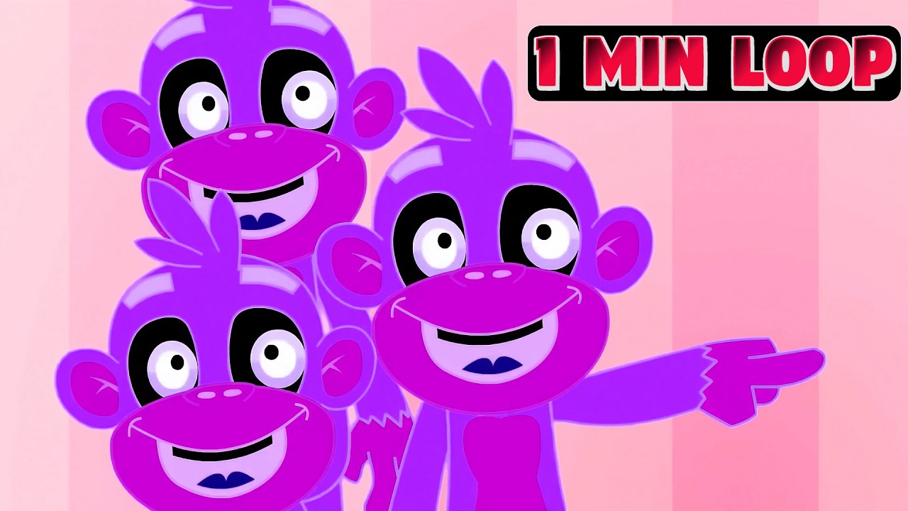 [2 MIN LOOP] Five Little Monkeys Remix 🐒🎧 Fun Beat Variations & Playtime Nursery Rhymes for Children