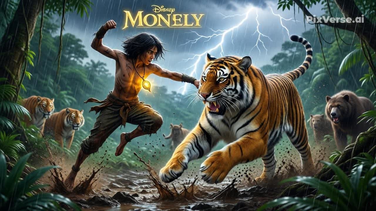 “Final Peace Moment: Mowgli and Shere Khan’s Ultimate Jungle Destiny”#thejunglebook #mowgli #sherekh