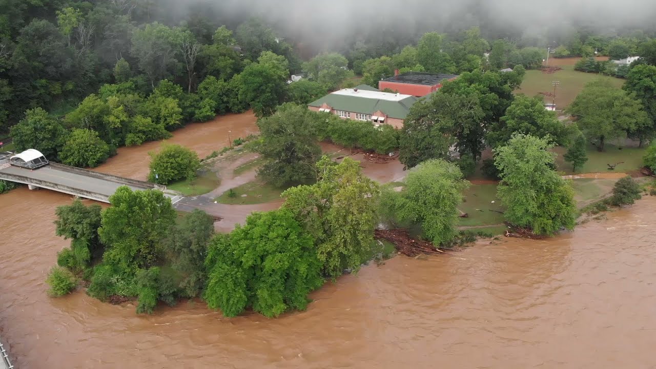 Marshall, NC Flood | August 2021 | Blannahassett Island | LCD Aerial News™