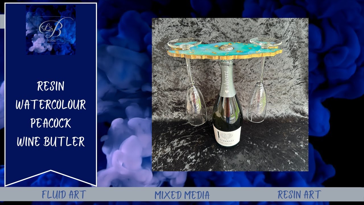 How to Make a Resin Peacock Coloured Wine Butler