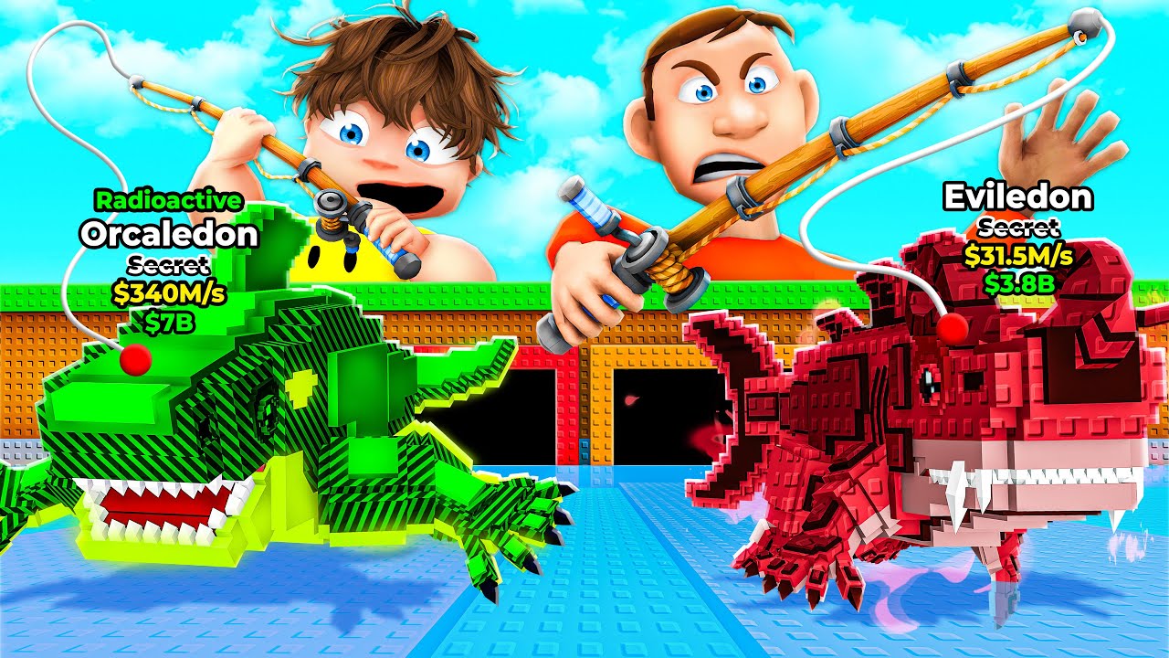 SMARTY vs DADDY Fishing Race in Steal a Brainrot!